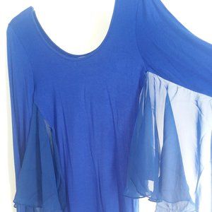 S. Line Royal Blue Dress with Angel Sleeves Size Small BRAND NEW